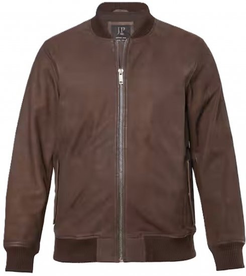 JP1880 Jacket Buffed Nubuck Lamb Leather Brown - Geci - Geci Bărbați Mărimi Mari