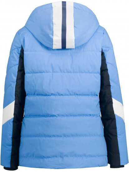 Ulla Popken HYPRAR Chevron Stripe Triple Function Quilted Fully Lined Ski Jacket Pastel Petrol - Geci - 