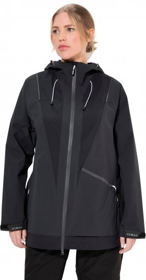 Ulla Popken Functional Reflective Waterproof Jacket Black - Geci - 