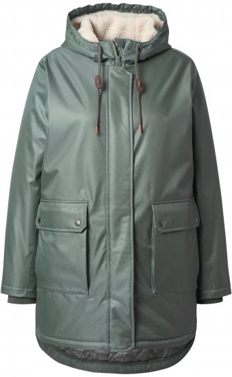 Ulla Popken HYPRAR Fleece Lined Jacket Grey - Geci - 