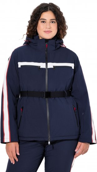 Ulla Popken Triple Function Racing Stripe Jacket Navy - Geci - 