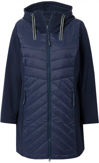 Ulla Popken HYPRAR Softshell Long Cut Jacket Navy - Geci - 