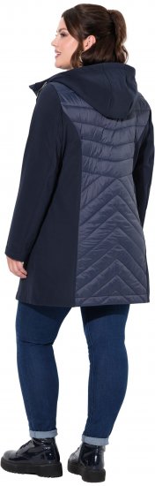 Ulla Popken HYPRAR Softshell Long Cut Jacket Navy - Geci - 