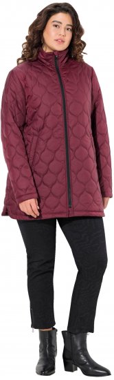Ulla Popken HYPRAR Water-Repellent Quilted Jacket Wine Red - Geci - 