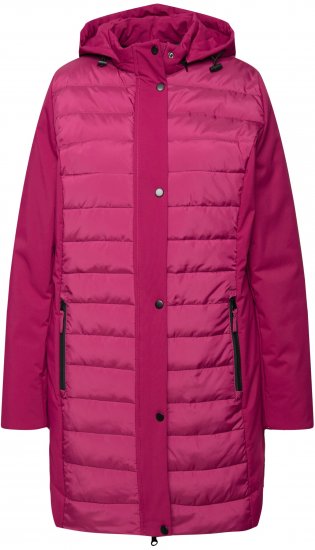 Ulla Popken HYPRAR Mixed Texture Water-Repellent Jacket Ruby - Geci - 