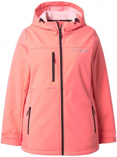 Ulla Popken HYPRAR Softshell Fleece Lined Jacket Coral - Geci - 