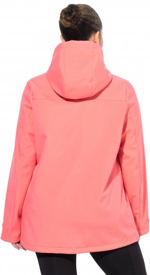 Ulla Popken HYPRAR Softshell Fleece Lined Jacket Coral - Geci - 