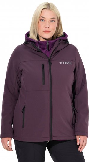 Ulla Popken HYPRAR Softshell Fleece Lined Jacket Dark Blackberry - Curele damă - 