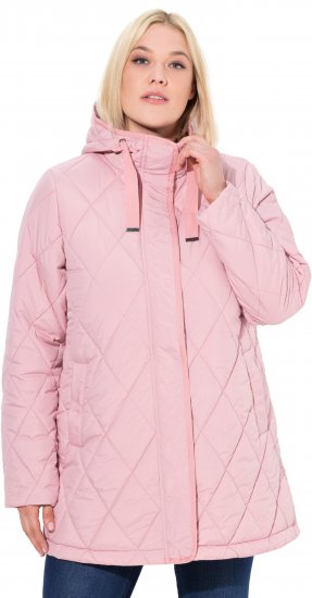 Ulla Popken HYPRAR Quilted Water-Repellent Jacket Soft Dusty Rose - Geci - 