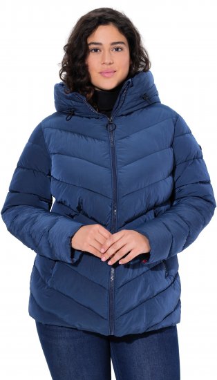 Ulla Popken HYPRAR Quilted Puffer Jacket Navy - Geci - 