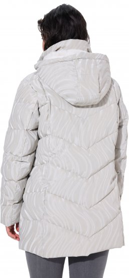 Ulla Popken HYPRAR Wave Quilted Water-Repellent Jacket Off-White - Geci - 