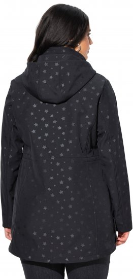 Ulla Popken HYPRAR Star Print Softshell Jacket Black - Geci - 