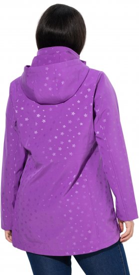 Ulla Popken HYPRAR Star Print Softshell Jacket Purple - Geci - 