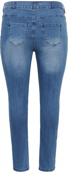 Kaffe Curve Laurina Blugi Washed/Destroyed Blue Denim - Blugi & Pantaloni pentru Femei Mărimi Mari – Plus Size - 