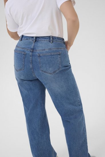 Kaffe Curve Leoana Blugi largi și lungi Albastru vintage - Blugi & Pantaloni pentru Femei Mărimi Mari – Plus Size - 