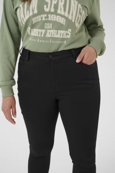 Kaffe Curve Dina Blugi slim de lungime cropped Negru - Blugi & Pantaloni pentru Femei Mărimi Mari – Plus Size - 