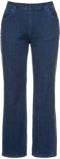 Ulla Popken Wide Leg Elastic Waist Mary Fit Marlene Stretch Jeans Denim Blue - Blugi & Pantaloni pentru Femei Mărimi Mari – Plus Size - 