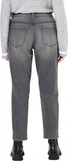 Ulla Popken Distressed Stretch Fit Boyfriend Jeans Dark Denim Blue - Blugi & Pantaloni pentru Femei Mărimi Mari – Plus Size - 