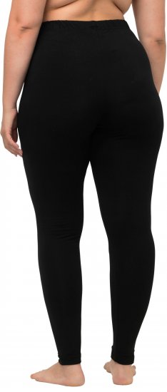 Ulla Popken Basic Stretch Knit Ankle Length Leggings Black - Blugi & Pantaloni pentru Femei Mărimi Mari – Plus Size - 