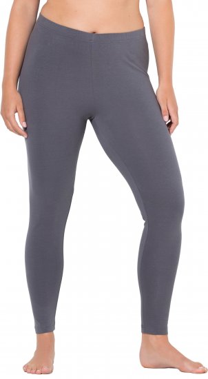 Ulla Popken Basic Stretch Knit Ankle Length Leggings Dark Grey - Blugi & Pantaloni pentru Femei Mărimi Mari – Plus Size - 