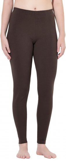 Ulla Popken Basic Stretch Knit Ankle Length Leggings Pine Brown - Blugi & Pantaloni pentru Femei Mărimi Mari – Plus Size - 