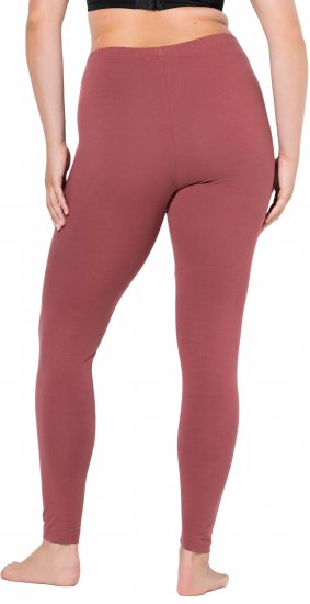 Ulla Popken Basic Stretch Knit Ankle Length Leggings Brick Red - Blugi & Pantaloni pentru Femei Mărimi Mari – Plus Size - 