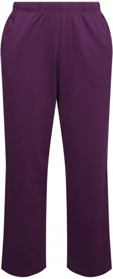 Ulla Popken Pull On Knit Straight Leg Pocket Pants Dark Blackberry - Blugi & Pantaloni pentru Femei Mărimi Mari – Plus Size - 
