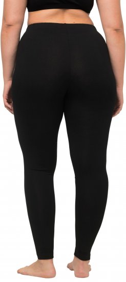 Ulla Popken Viscose Spandex Leggings Black - Blugi & Pantaloni pentru Femei Mărimi Mari – Plus Size - 