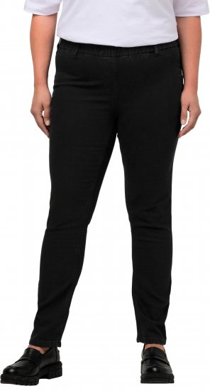 Ulla Popken Denim Look All Elastic Pocket Sienna Jeggings Black - Blugi & Pantaloni pentru Femei Mărimi Mari – Plus Size - 