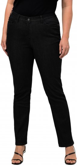 Ulla Popken Sammy Fit Slim Leg Stretch Jeans Black - Blugi & Pantaloni pentru Femei Mărimi Mari – Plus Size - 