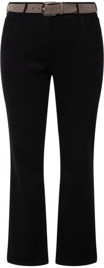 Ulla Popken Straight Leg Mandy Fit Stretch Jeans Black - Blugi & Pantaloni pentru Femei Mărimi Mari – Plus Size - 