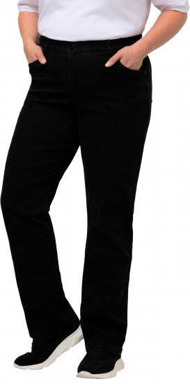 Ulla Popken Straight Leg Mandy Fit Stretch Jeans Black - Blugi & Pantaloni pentru Femei Mărimi Mari – Plus Size - 