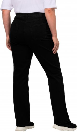 Ulla Popken Straight Leg Mandy Fit Stretch Jeans Black - Blugi & Pantaloni pentru Femei Mărimi Mari – Plus Size - 