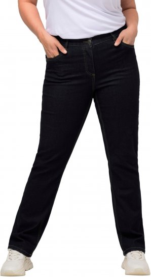 Ulla Popken Straight Leg Mandy Fit Stretch Jeans Dark Blue Denim - Blugi & Pantaloni pentru Femei Mărimi Mari – Plus Size - 