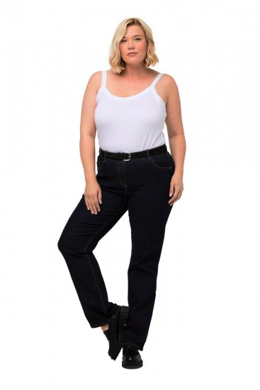 Ulla Popken Marie Fit Bootcut Stretch Jeans Dark Blue Denim - Ulla Popken - Ulla Popken Îmbrăcăminte Plus-Size