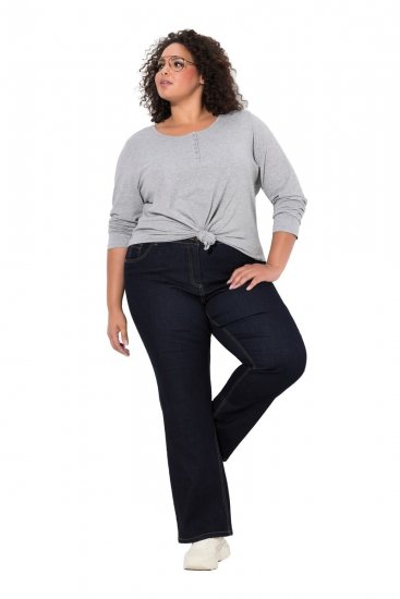Ulla Popken Marie Fit Bootcut Stretch Jeans Dark Blue Denim - Ulla Popken - Ulla Popken Îmbrăcăminte Plus-Size