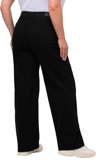 Ulla Popken Mary Fit Wide Leg Stretch Jeans Black - Blugi & Pantaloni pentru Femei Mărimi Mari – Plus Size - 