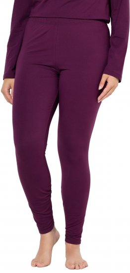 Ulla Popken Quick Dry Moisture Wicking Stretch Ski Leggings Grape Red - Blugi & Pantaloni pentru Femei Mărimi Mari – Plus Size - 