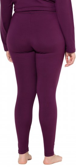 Ulla Popken Quick Dry Moisture Wicking Stretch Ski Leggings Grape Red - Blugi & Pantaloni pentru Femei Mărimi Mari – Plus Size - 