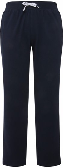 Ulla Popken Side Stripe Adjustable Drawstring Waist Joggers Navy - Blugi & Pantaloni pentru Femei Mărimi Mari – Plus Size - 