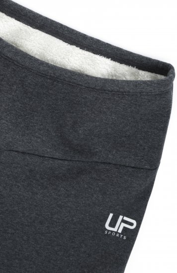 Ulla Popken Faux Fur Lined Stretch Leggings Charcoal - Blugi & Pantaloni pentru Femei Mărimi Mari – Plus Size - 