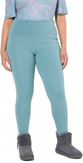 Ulla Popken Faux Fur Lined Stretch Leggings Ice Green - Blugi & Pantaloni pentru Femei Mărimi Mari – Plus Size - 