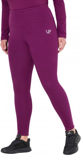 Ulla Popken Faux Fur Lined Stretch Leggings Pink Berry - Blugi & Pantaloni pentru Femei Mărimi Mari – Plus Size - 