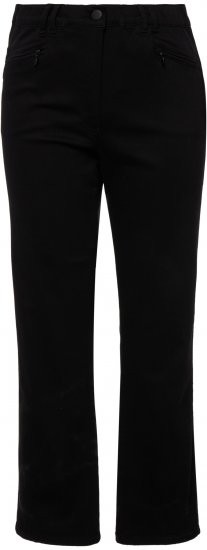 Ulla Popken Basic Mony Tapered Leg Stretch Pants Black - Blugi & Pantaloni pentru Femei Mărimi Mari – Plus Size - 