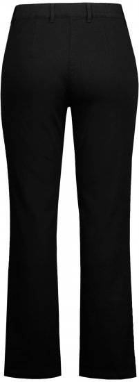 Ulla Popken Basic Mony Tapered Leg Stretch Pants Black - Blugi & Pantaloni pentru Femei Mărimi Mari – Plus Size - 