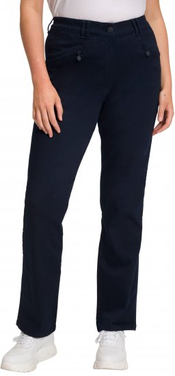 Ulla Popken Basic Mony Tapered Leg Stretch Pants Navy - Blugi & Pantaloni pentru Femei Mărimi Mari – Plus Size - 