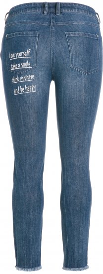 Ulla Popken Positive Thoughts Slim Leg Sarah Fit Stretch Jeans Blue Denim - ÎMBRĂCĂMINTE FEMEI 40-66 - 