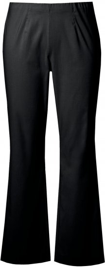 Ulla Popken Bengaline Elastic Waist Thermal Pants Black - Blugi & Pantaloni pentru Femei Mărimi Mari – Plus Size - 