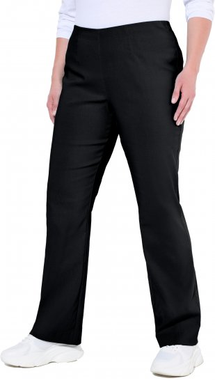 Ulla Popken Bengaline Elastic Waist Thermal Pants Black - Blugi & Pantaloni pentru Femei Mărimi Mari – Plus Size - 