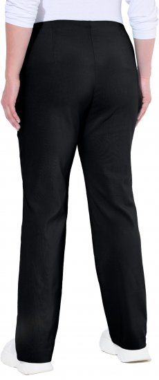 Ulla Popken Bengaline Elastic Waist Thermal Pants Black - Blugi & Pantaloni pentru Femei Mărimi Mari – Plus Size - 